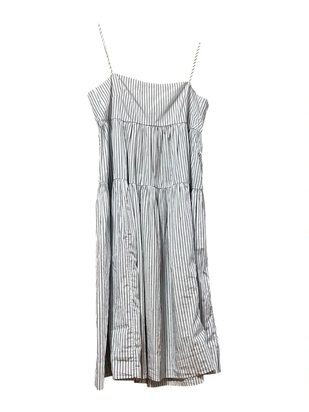 J.Crew Tie-Back Tiered Stripe Midi Dress – Size 14